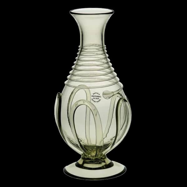 Flasche mit Glasfadendekor, Replik nach Original aus Dänemark