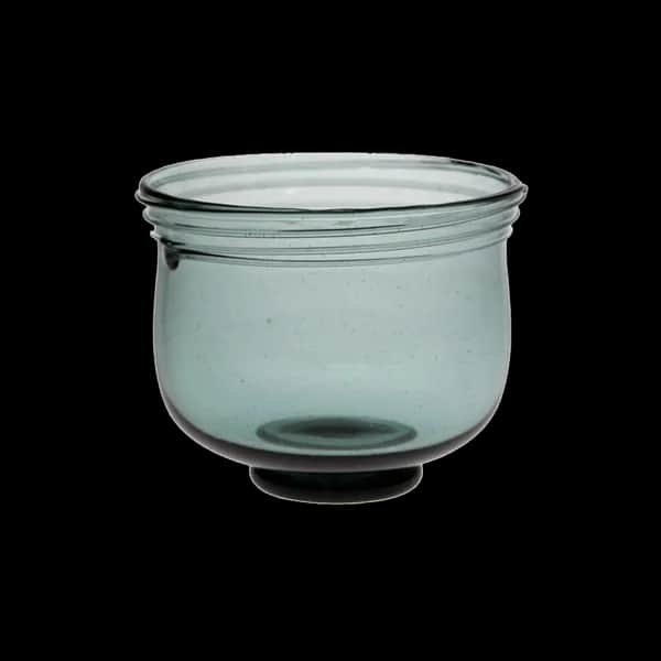 Schlichter Glasbecher in Schalenform mit Fadendekor, nach Original aus Hammenhög
