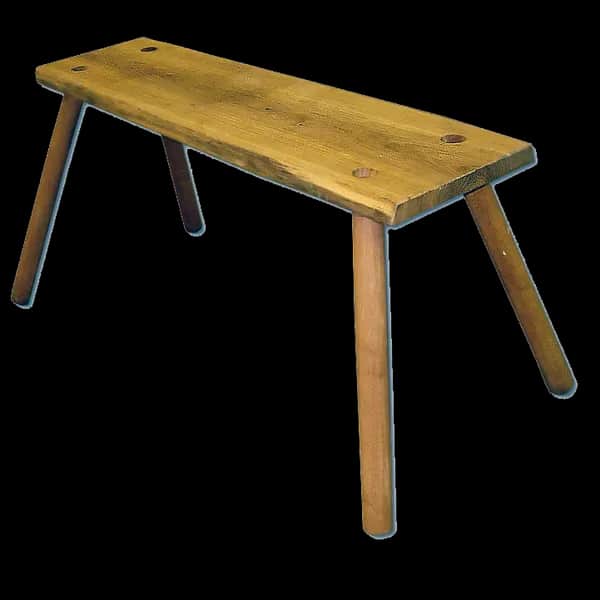 Kurze Eichenbank mit Einsteckbeinen, Größe: M, ca. 115cm x 28cm x 45cm