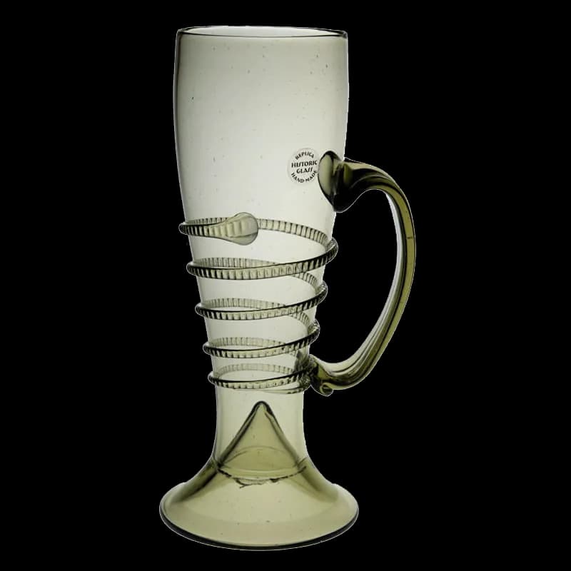 Glasbecher mit Spiralen-Dekor, nach Original aus Dänemark