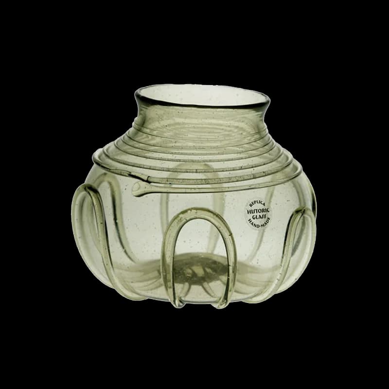 Fadenverzierte Glasschale, Replik nach Original aus Gotland, Schweden