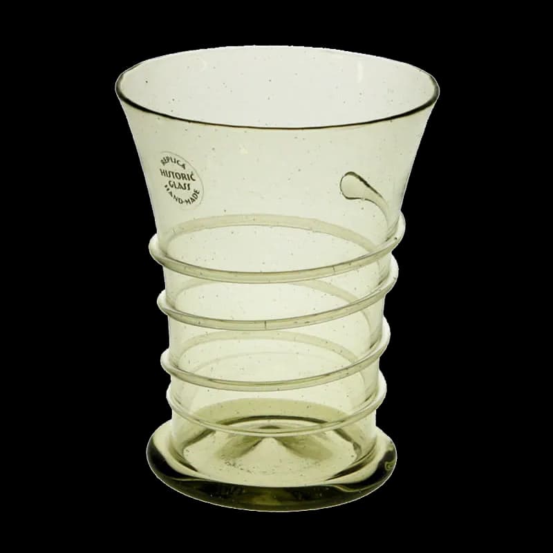 Fadenverzierter Glasbecher, Replik nach Original aus Tartu, Estland