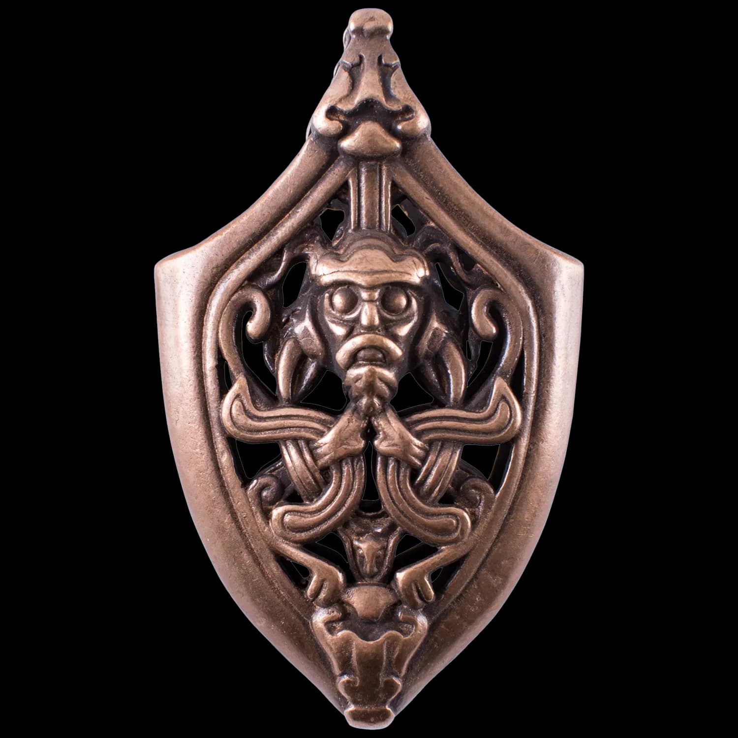 Ortblech für Wikinger-Schwertscheide, Bronze