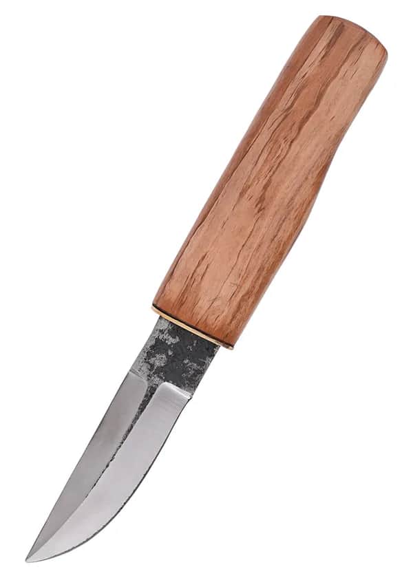Mittelaltermesser mit Holzgriff und Lederscheide