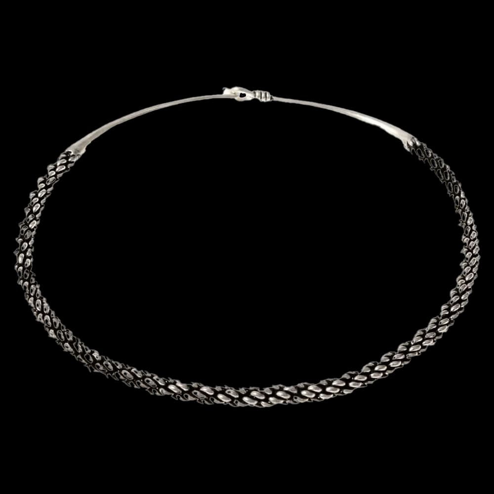 Wikinger-Torque, Halsring, nach historischen Originalen für den Huscarl, versilberte Bronze