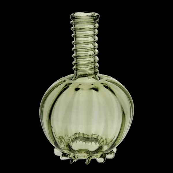 Spätmittelalterlicher Glasflasche mit spiralförmigen Hals, nach Original aus Böhmen