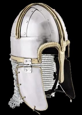 Coppergate Helm, mit unvernieteter Kettenbrünne, 1,6 mm Stahl