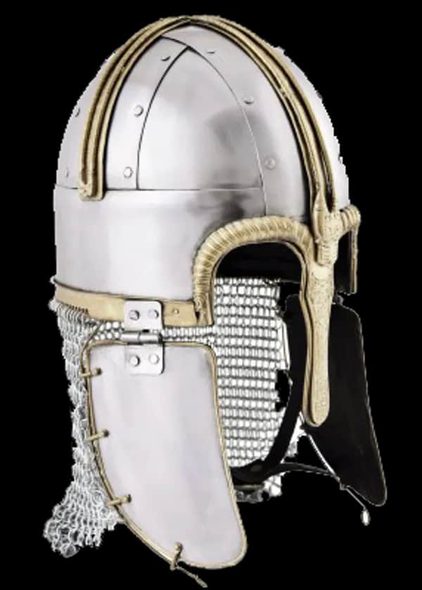 Coppergate Helm, mit unvernieteter Kettenbrünne, 1,6 mm Stahl