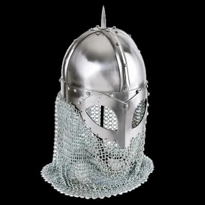 Wikinger Brillenhelm, mit Kettenbrünne, 2 mm Stahl
