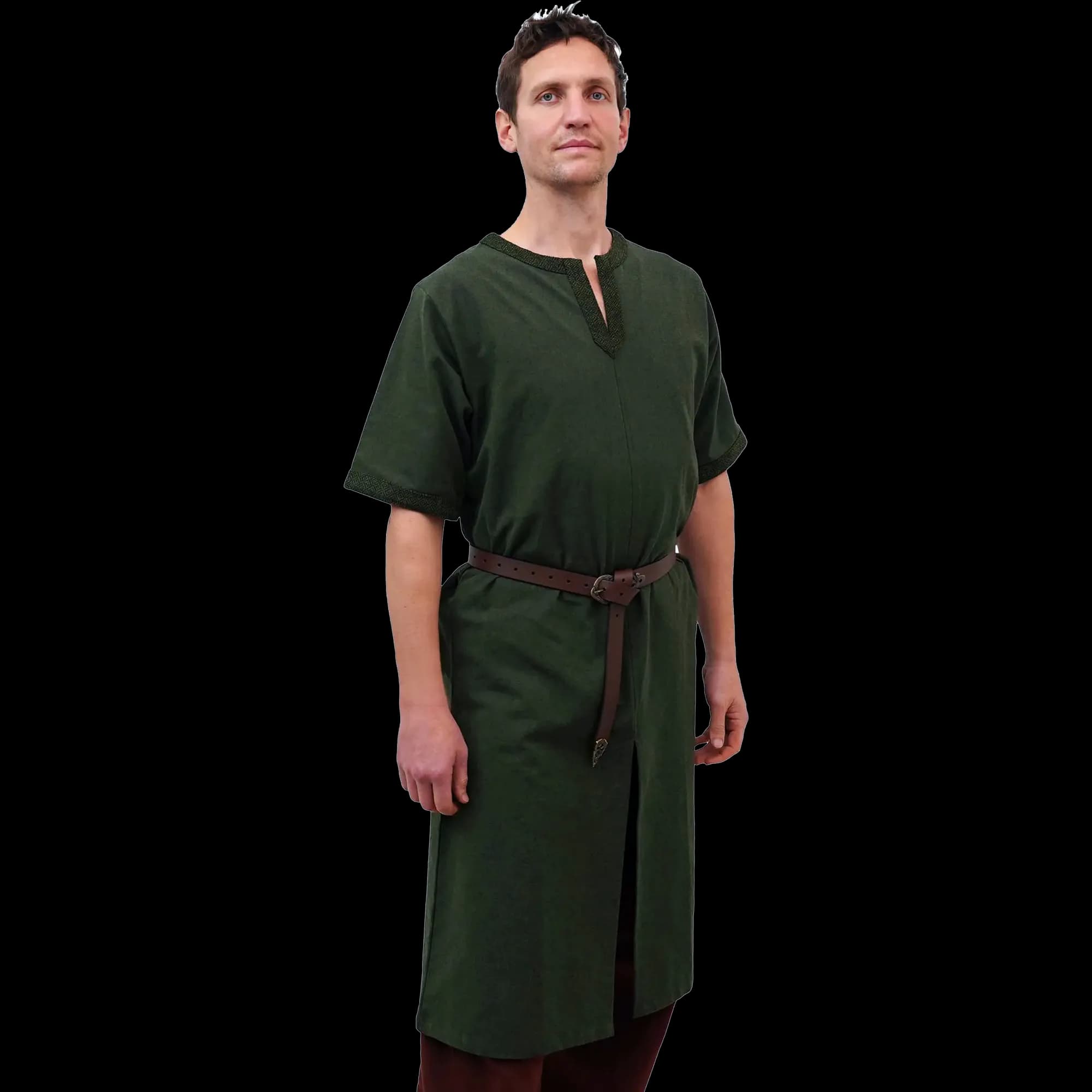 Harald Eisenfaust, geschlitzte kurzarm Wikinger-Tunika, 100% Baumwolle