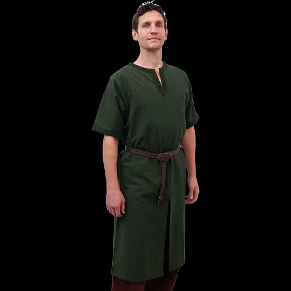Harald Eisenfaust, geschlitzte kurzarm Wikinger-Tunika, 100% Baumwolle