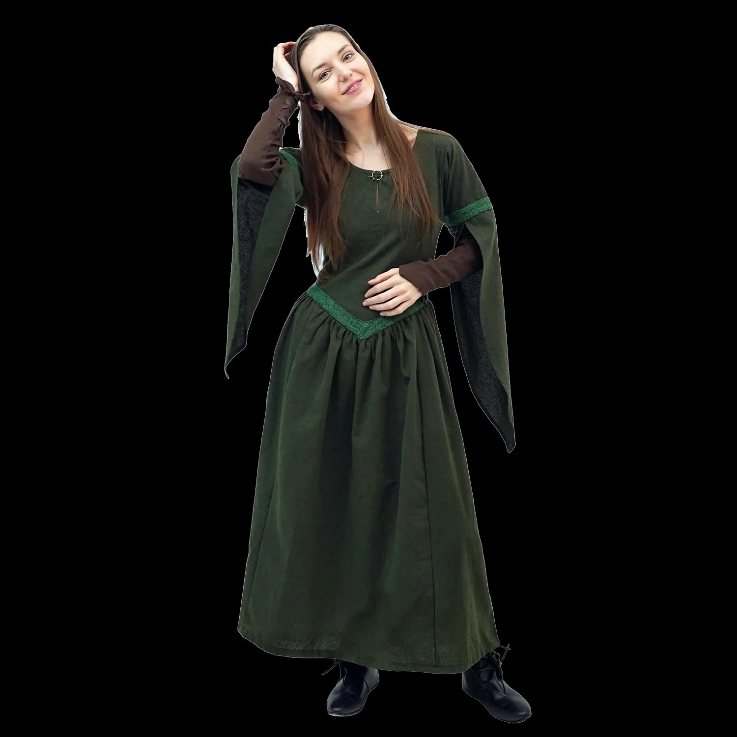Abenteuerin Fantasy-Kleid, 100% grobe Baumwolle