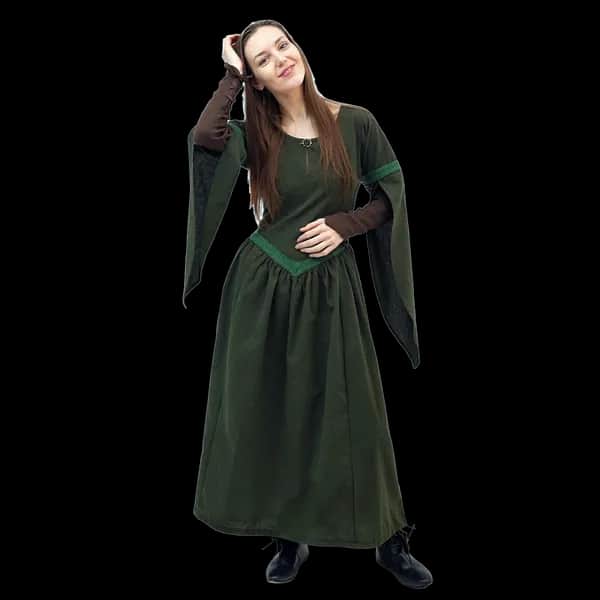 M- Abenteuerin Fantasy-Kleid, 100% grobe Baumwolle