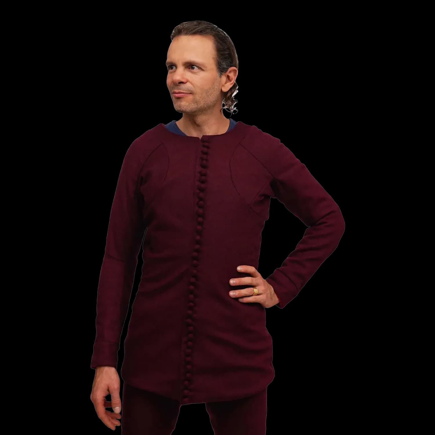 XL- Charles de Blois Pourpoint Jacke Weinrot