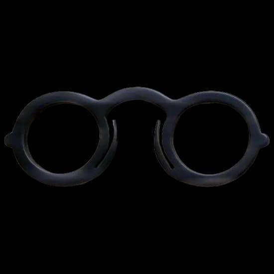 Spätmittelalterliche Federbrille, schwarz, mit für Deine Sehstärke angepasste Gläser