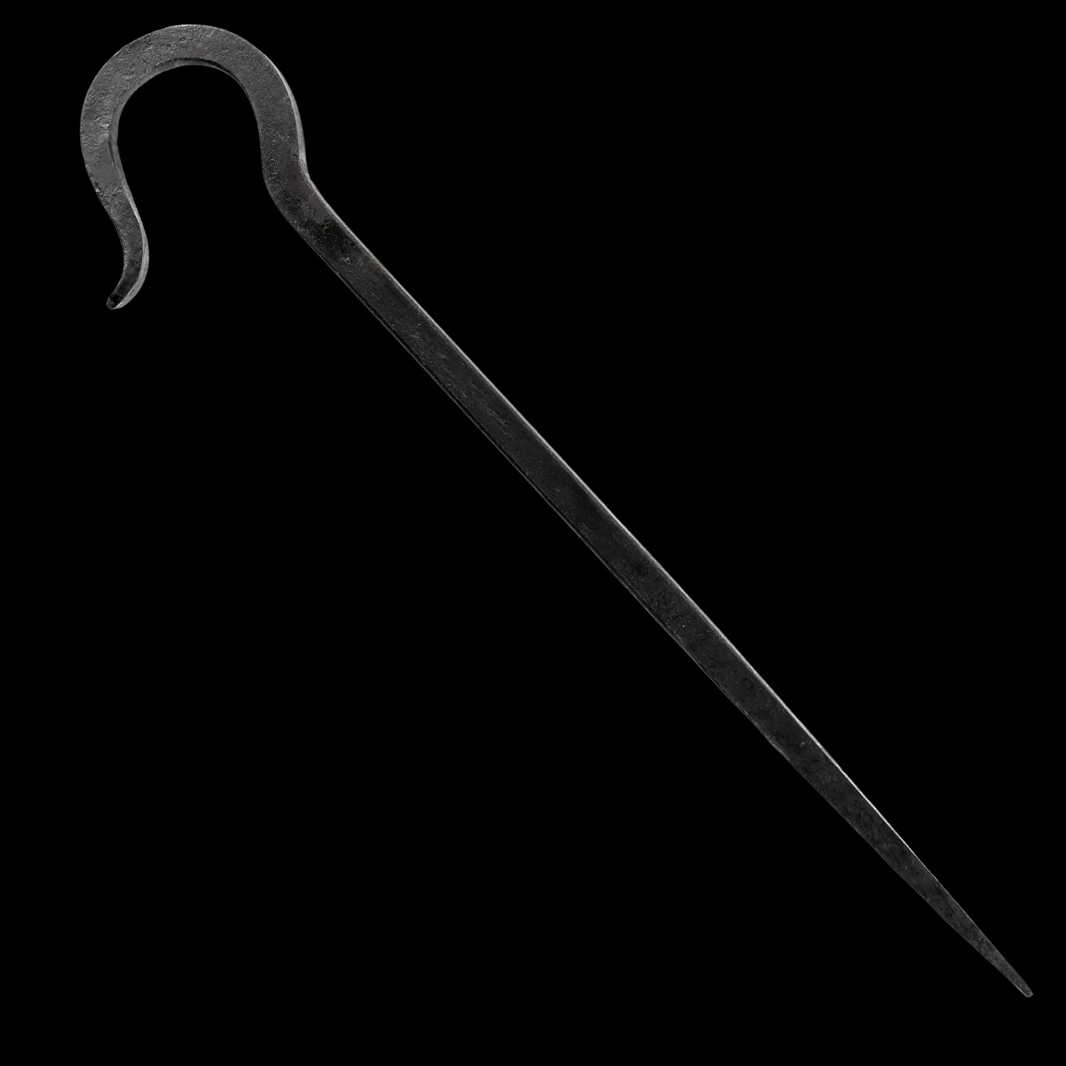 Handgeschmiedeter mittelalterlicher Zelthering, mit rundem Kopf, ca. 34 cm