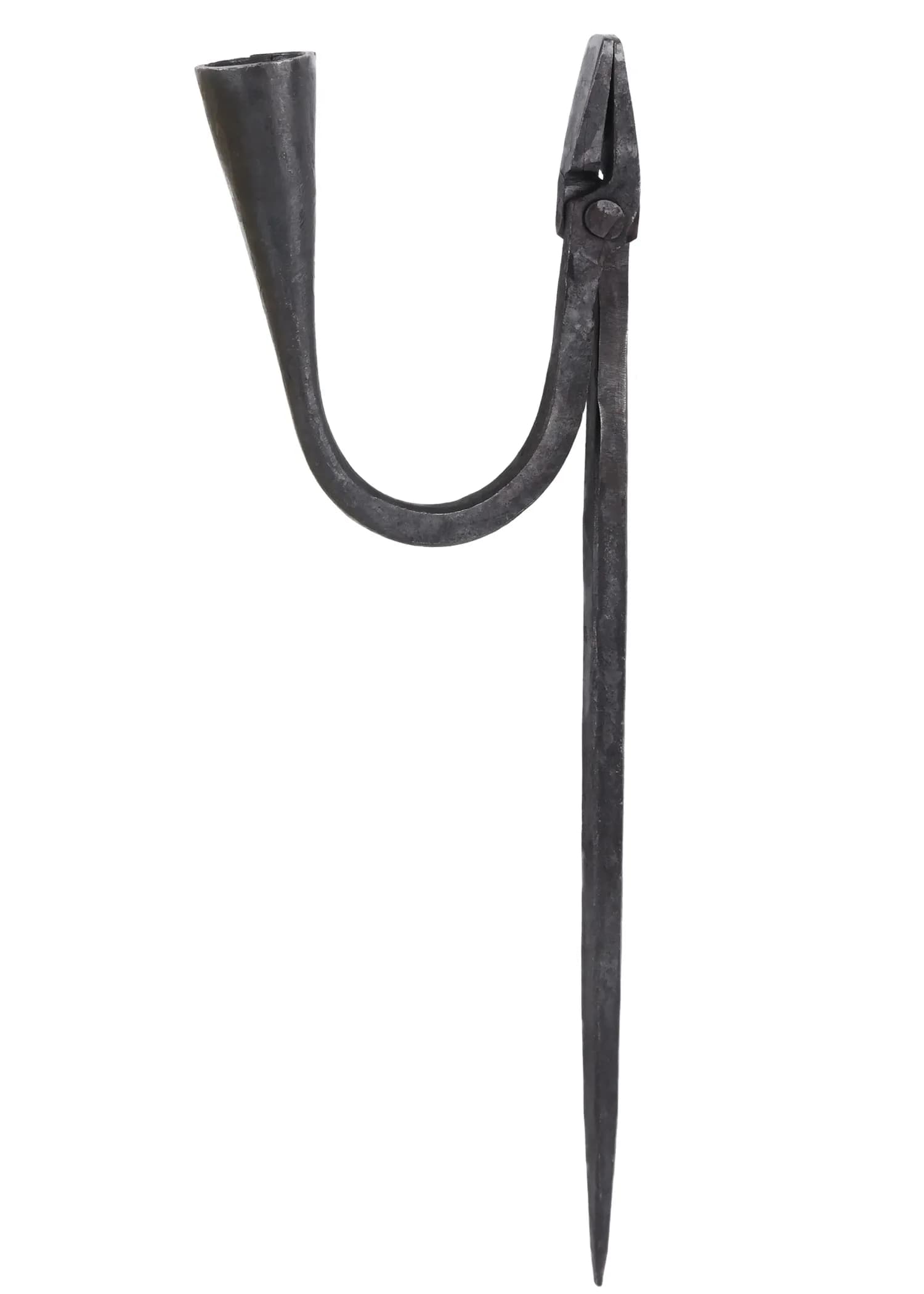 Handgeschmiedeter Kienspanhalter / Kerzenhalter zum Einschlagen