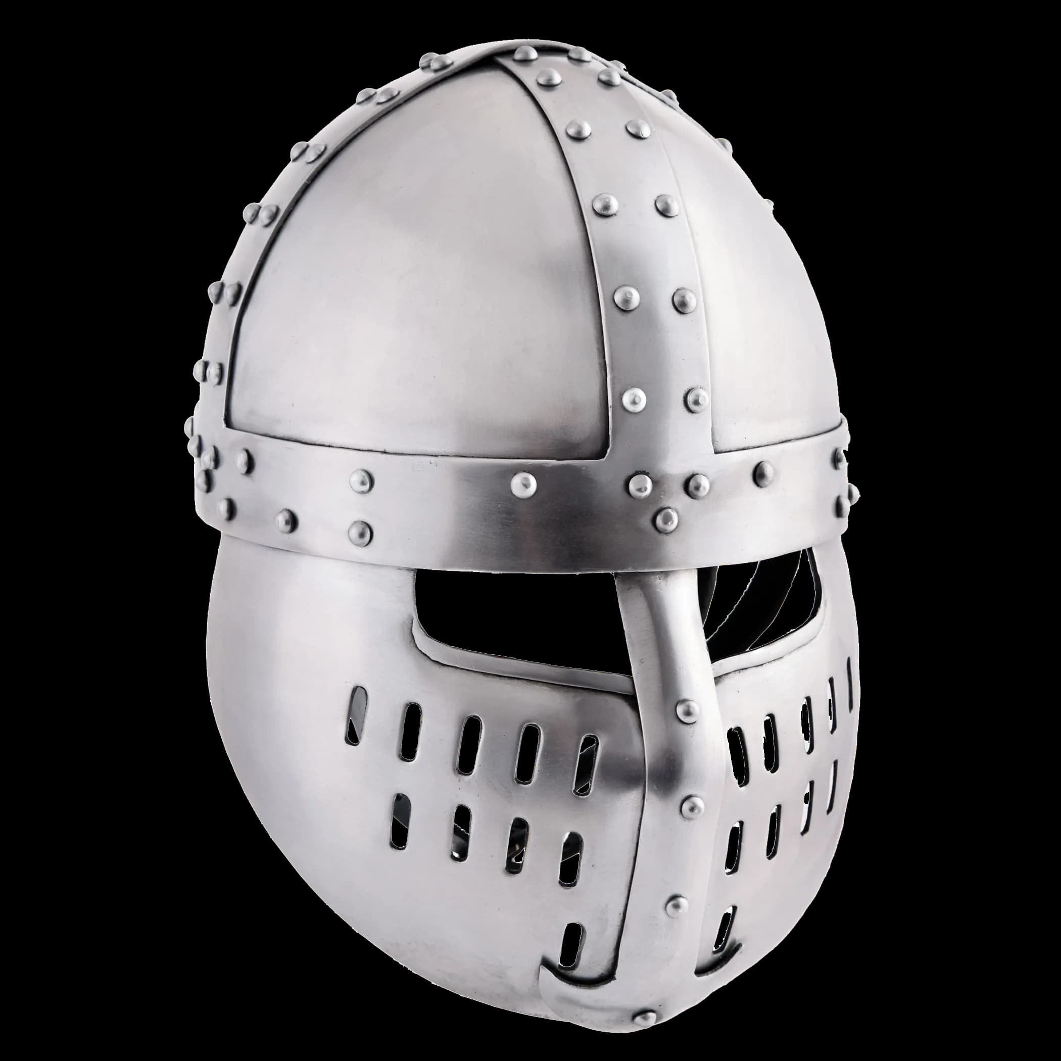 Normannischer Spangenhelm mit Gesichtsplatte, 1,6 mm Stahl