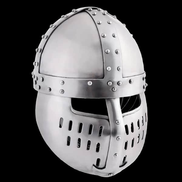 Normannischer Spangenhelm mit Gesichtsplatte, 1,6 mm Stahl
