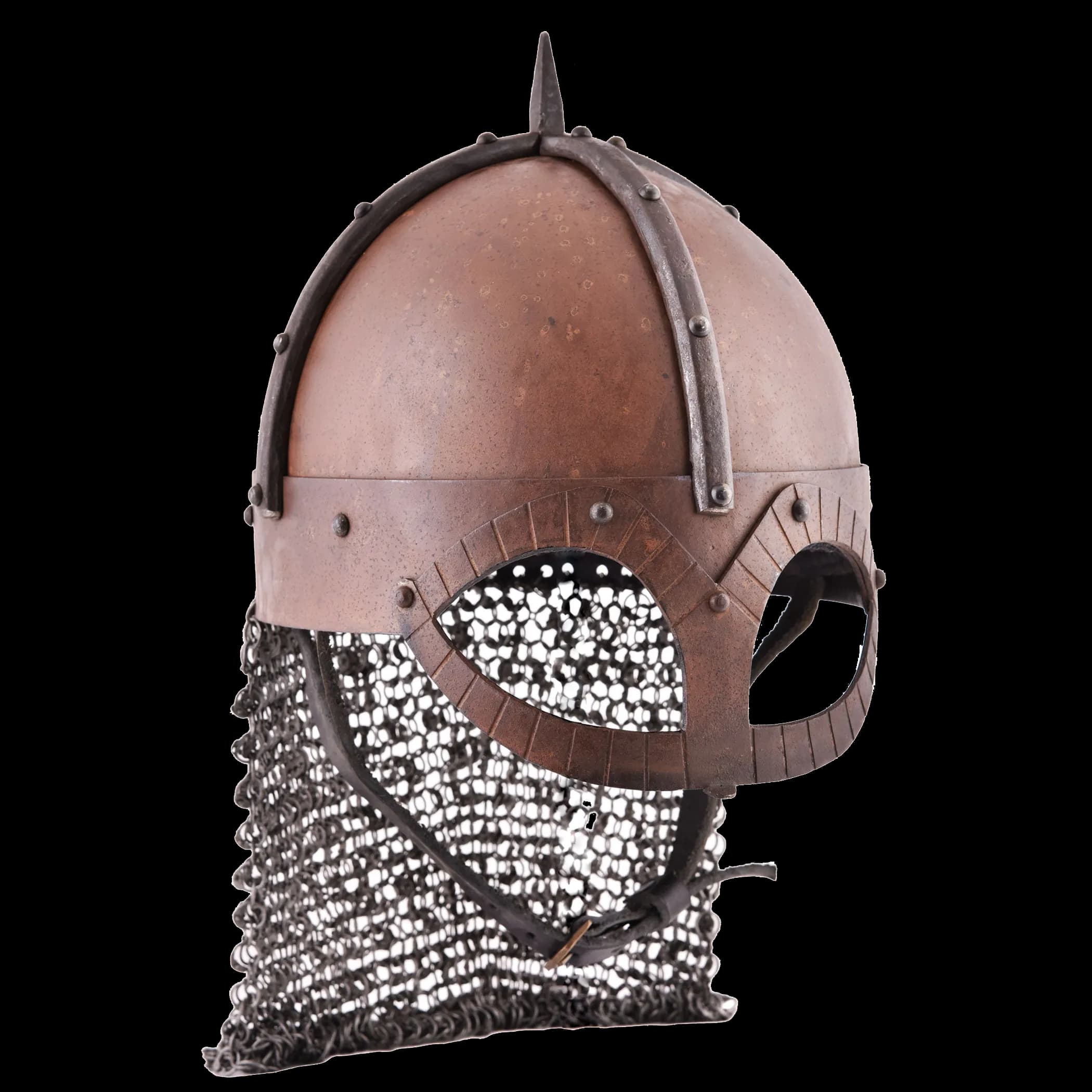 Der Gjermundbu Helm mit vernieteter Brünne, 2 mm Stahl