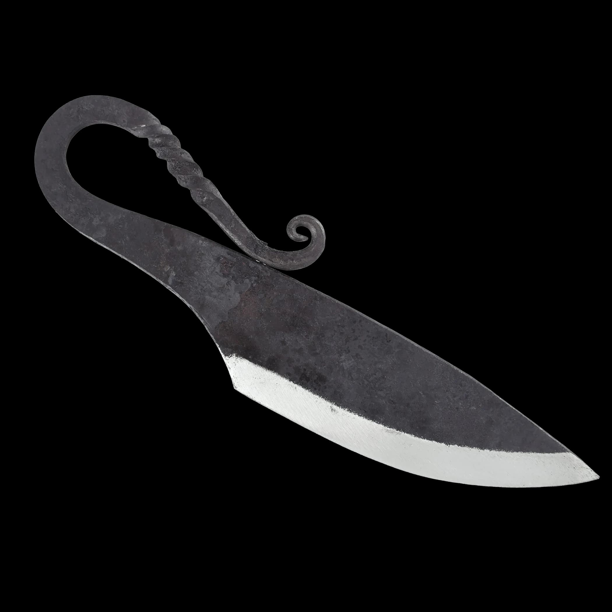 Frühmittelalterliches Gebrauchsmesser mit Lederscheide