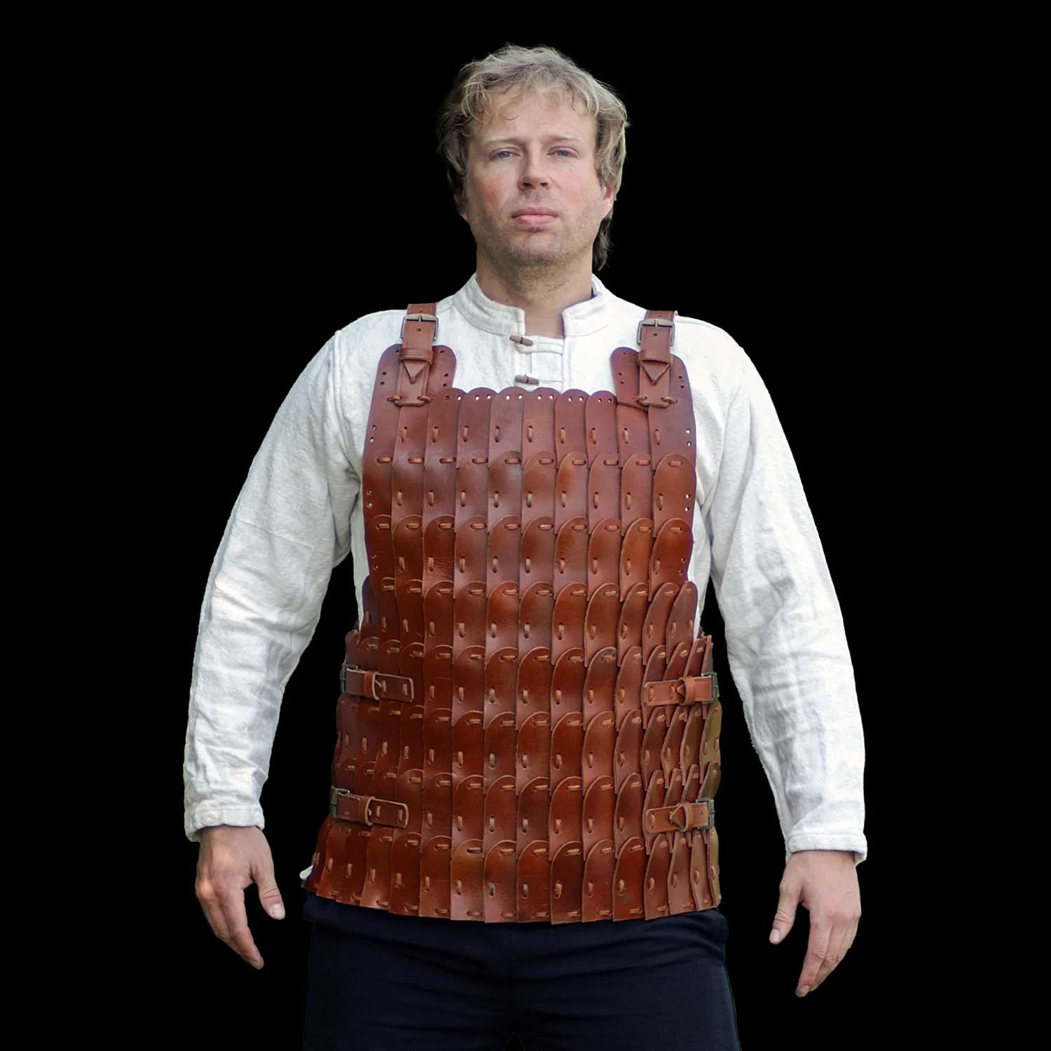 Frühmittelalterliche Leder-Lamellen-Rüstung im Wikingerstil