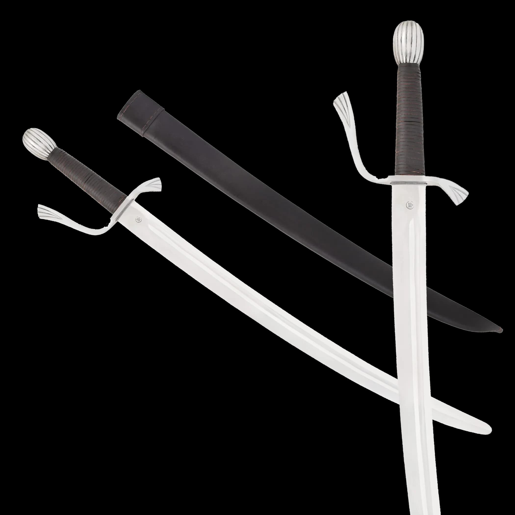 Schaukampf-Falchion mit Lederscheide, SK-B