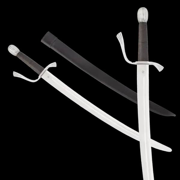 Schaukampf-Falchion mit Lederscheide, SK-B